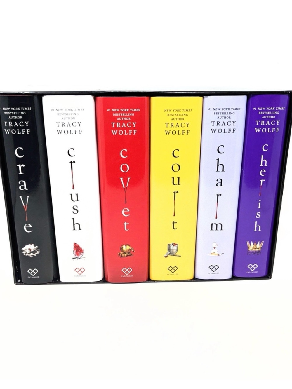 CRAVE Tracy Wolff Hardcover Book Set Crave, Crush, Covet, Court, Charm, Cherish